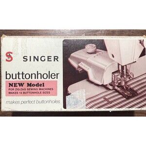 Singer Buttonholer Automatic Stitch Attachment W/Original Box, Instructions